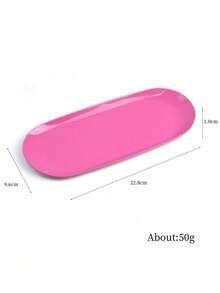 1pc Square Oval Nail Accessory Tool Storage Tray Stainless Steel Plate Nail Decoration Display Tray - Multicolor - View 9
