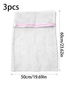 1/3pcs Dedicated Underwear Laundry Wash Bag, Machine Washable Anti-Deformation Anti-Tangle, Clothing Sorting Storage Mesh Bag, Bra & Underwear Dedicated Wash Protection Bag, Home Machine Wash Cleaning Storage Bag - Clear - View 11