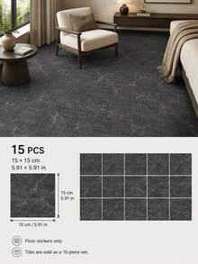 SUPSTICKER Marble Pattern Floor Tile Stickers, Matte PVC, Peel And Stick, 5 Or 15pcs, 15/20/30cm, For Kitchen, Bathroom And Entryway - Marble Pattern - View 41