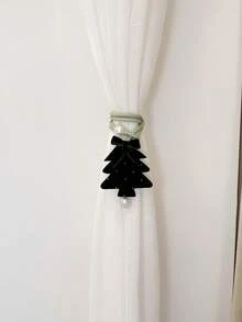 1pc Velvet Bowknot Rhinestone Christmas Tree Curtain Tieback, Tulle Curtain Holder, Suitable For Curtain Fixing, Tree-Shaped Snowflake Decorative Curtain Tieback, Easy Storage, Holiday Atmosphere Decoration, Christmas Gift - Multicolor - View 13