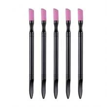 Double-Ended Quartz Nail Cuticle Pusher, Manicure Dead Skin Removal Tool - Black - View 11