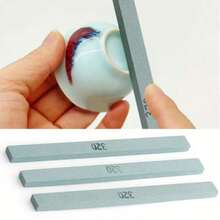 2pcs Ceramic Polishing Stones For Pottery, Small Coarse Grinding Stones, Non-Electric, Glaze Bottom Grinding Tool, Suitable For Pottery Enthusiasts And Beginners - Long Strip - View 2
