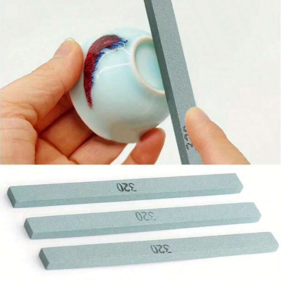 2pcs Ceramic Polishing Stones For Pottery, Small Coarse Grinding Stones, Non-Electric, Glaze Bottom Grinding Tool, Suitable For Pottery Enthusiasts And Beginners
