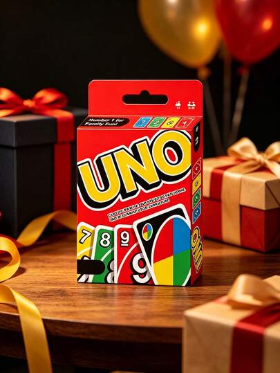 asmodee 經典 UNO 彩色數字卡牌遊戲，便攜盒裝多人對戰休閒卡牌遊戲，家庭聚會互動益智玩具，適合 2-10 人玩，生日節日禮物桌上遊戲