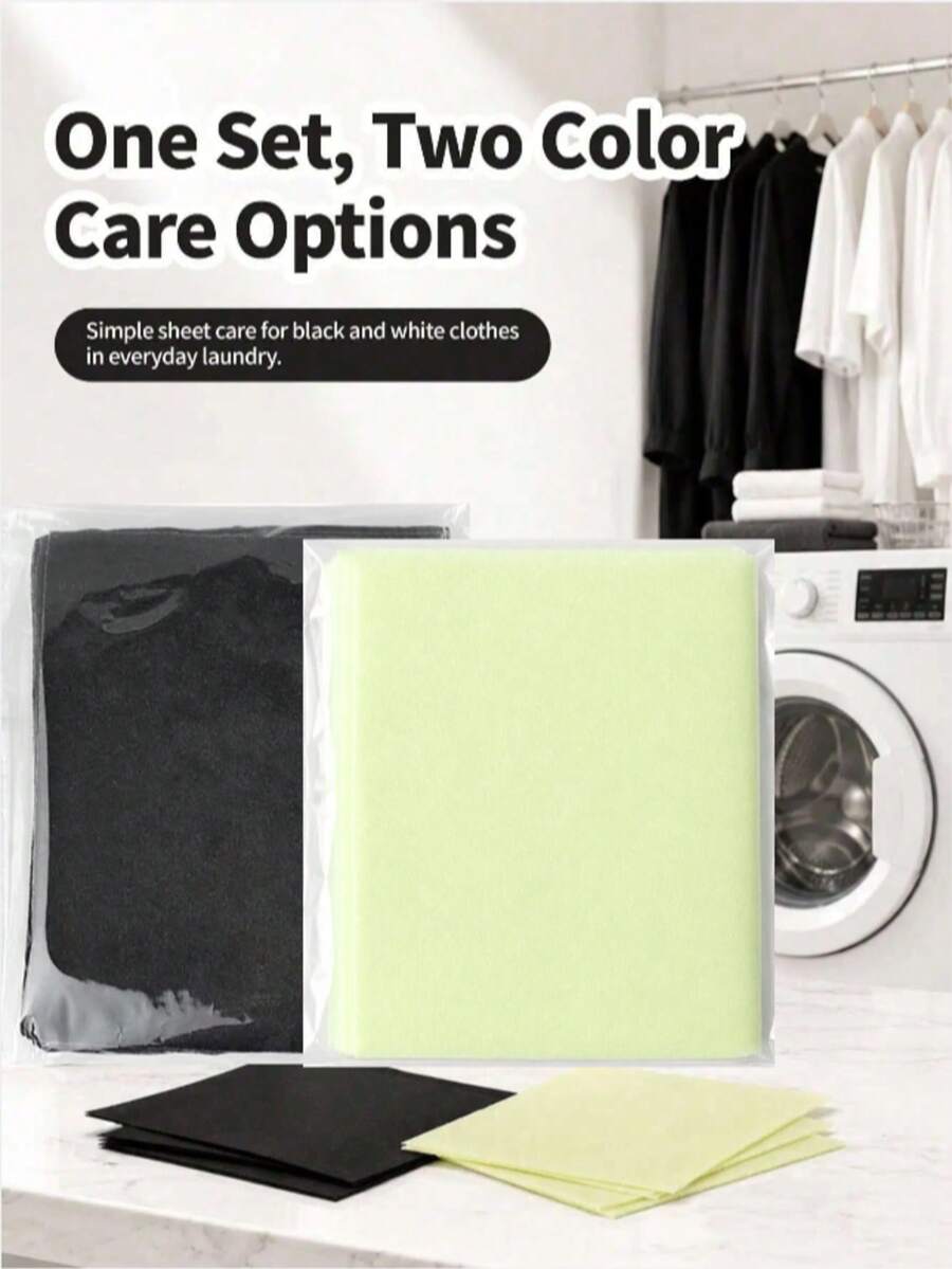 Bright & Dark Film Combination Set, Multiple Sizes Available, Deepen Fabric Color, Brighten Black/White Clothing, Color Fixing, Suitable For Home And Commercial Use, Large Size Options - Bagged Whitening + Blackening - View 1