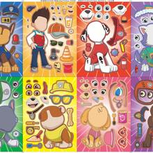 8pcs Wowang Team Anime Cartoon Interactive Puzzle Handmade Account DIY Face Sticker, As A Birthday Gift, Easter, Halloween, Christmas Holiday Party Gift. - Multicolor - View 5