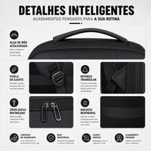 Kamufle Mochila Notebook Trabalho Viagem Executiva Moderna Reforçada - Cinza - Visão 4
