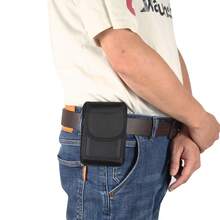 Oxford Nylon Spliced Flip Phone Waist Bag Card Slot Belt Back Buckle Phone Holster For Samsung Galaxy Z Fold 8 For Sports Outdoor - Black - View 8