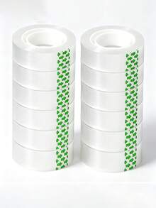 6/12 Rolls Clear Tape Refill, 0.7 Inch X 1102 Inch Transparent Packaging Tape, Suitable For Home, Office, School, Store Gift Wrapping And Back To School Season - Transparent - View 1