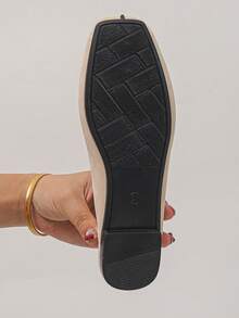 Women's Fashion Slip-On Square Toe Leopard Print Ballet Flats Elegant Style Spring Autumn Daily Commute Flat Shoes Random Pattern - Beige Large Leopard Print - View 8