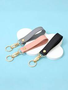 1Pc PU Leather Minimalist Keychain,Durable Long Key Ring,Portable Anti-Loss Car Key Holder,Suitable For Bags,Wallet,Key Accessories,A Perfect Gift - Multicolor - View 13