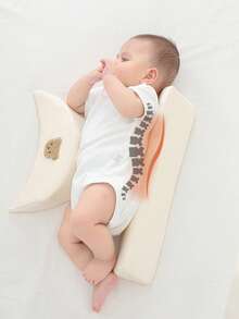 1pc Baby Side Sleeping Pillow, Newborn Side-Lying Support Pillow, Anti-Spit-Up Anti-Roll Backrest Positioning Pillow - Multicolor - View 3