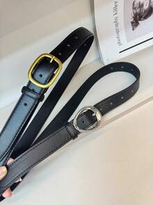 Black + Black Oval Buckle