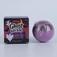 KORMESIC Mainan Kejutan Halloween Bola Garam Mandi 1 Buah Minyak Esensial Bom Mandi Gelembung Berbusa dengan Mainan Misteri Hantu untuk Perawatan Tubuh Spa - Bola garam mandi - View 7