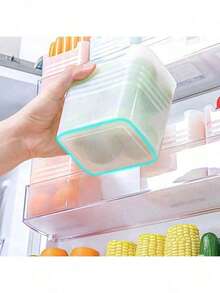 3/8/10pcs Stackable Refrigerator Storage Bins Transparent Plastic Multi-Function Storage Containers For Storing Fruits Vegetables Snacks Space-Saving Kitchen Organizer Reusable Food Storage Boxes - Clear - View 7