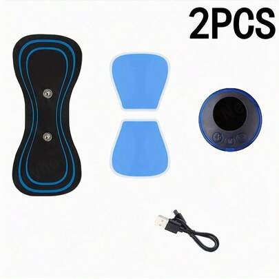 Masajeador de cuello  Mini con parche para masaje corporal completo, 8 modos y 19 niveles de intensidad para una experiencia versátil en el cuello, abdomen, pies, hombros, brazos y más