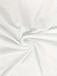Casual Oversized Round Neck Drop-Shoulder T-Shirt By Mme Xia, Plus Size, Comfortable And Slightly Elastic. - 白2 - 查看 4