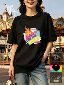 Women T-Shirts - 黑色 - 查看 1