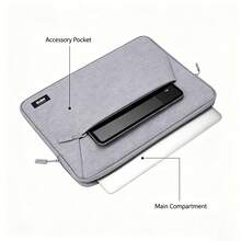 14 Inch Laptop Sleeve With Multiple Storage Pockets, Smooth Fabric Zipper Laptop Protective Case, Compatible With 14 Inch Windows Laptop, Minimalist Portable, Suitable For Business Travel And Daily Use, Grey - 14-inch - View 2