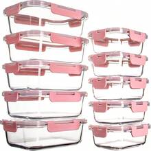 10-Piece Set Of High Borosilicate Glass Food Storage Containers With Lids, Meal Prep Containers With Snap-Lock Lids, Airtight Lunch Boxes, Suitable For Home And Restaurant Use - View 1