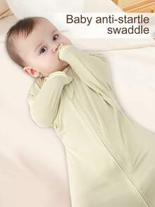 1pc Soft Transition Baby Swaddle Blanket Sleeping Bag - With Double-Sided Zipper For Easy On And Off, Suitable For 0-6 Months Boys And Girls, Anti-Startle, Helps Baby Stay Comfortable, Ideal Gift For Baby - Multicolor - View 4