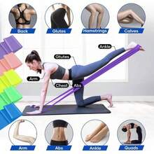 1pc/3pcs Yoga Fitness Resistance Bands | Unisex High-Intensity Elastic Bands, Stackable, High Tension, Available In Purple, Pink And Blue - TPE Material - A - View 9
