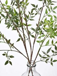 1pc/2pcs/3pcs Artificial Bamboo Branches, Autumn Home Decor, PVC Material, Long Stem Faux Greenery Stems, Suitable For Halloween Decoration, Wedding Party, Room Accent, Suitable For Homeowners, Autumn Halloween - Green - View 4