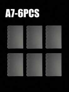6pcs A5 A6 A7 Transparent Frosted Loose Leaf Binder Dividers, Seal Book Covers, Sticker Backing, Sticker Album, Culture Stamp Pages, Stamp Album Refill Pages, 3D Sticker Book Boards, Sticker Books, Used For Sticker Book Making, Book Covers, Office Stationery Supplies - 6pcs - View 13