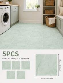 SUPSTICKER Marble Pattern Floor Tile Stickers, Matte PVC, Peel And Stick, 5 Or 15pcs, 15/20/30cm, For Kitchen, Bathroom And Entryway - Marble Pattern - View 52