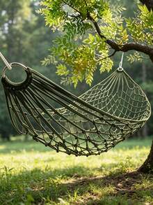 Multifunctional Nylon Hammock - Perfect For Outdoor Relaxation And Garden Entertainment, Random Pattern, Color And Packaging, Some Accessories May Be Shipped Randomly. Due To Manual Measurement, There May Be Slight Errors, New And Old Styles Are Shipped Randomly. - Nylon Hammock - View 2