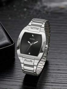 Jam Tangan Pria GUESS GW0572G1, Gelang Stainless Steel Perak, Dial Biru Segi Delapan, Jam Tangan Kronograf Multifungsi - Perak - View 3