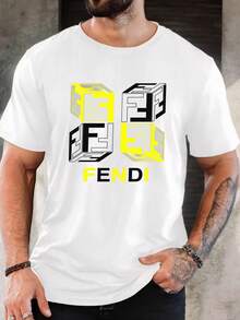 Men's Pure Cotton Short-Sleeve T-Shirt Casual Summer Everyday Wear Comfortable Breathable Basic Tee Relaxed Fit Daily Top - 白色 - 查看 1