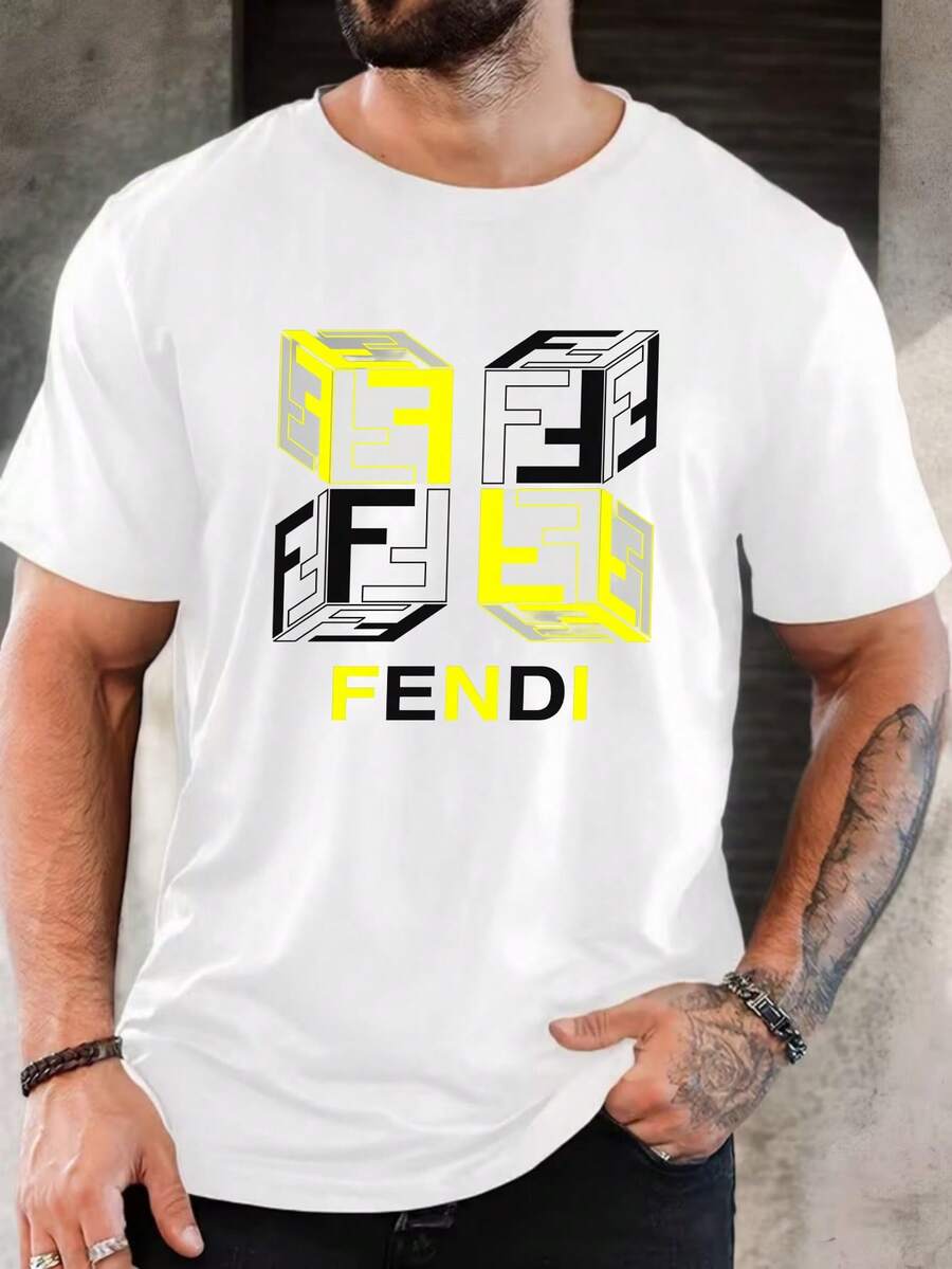 Men's Pure Cotton Short-Sleeve T-Shirt Casual Summer Everyday Wear Comfortable Breathable Basic Tee Relaxed Fit Daily Top - 白色 - 查看 1