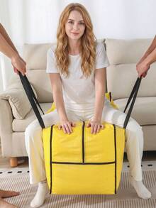 Large Moving Storage Bag With Handles Clothes Multifunctional Storage Bins Foldable Storage Box Dust-Proof Closet Organizers Home Room Decor Storage Organizer Car Travel Dorm Bathroom Apartment Back To School Essentials Accessories - Multicolor - View 2