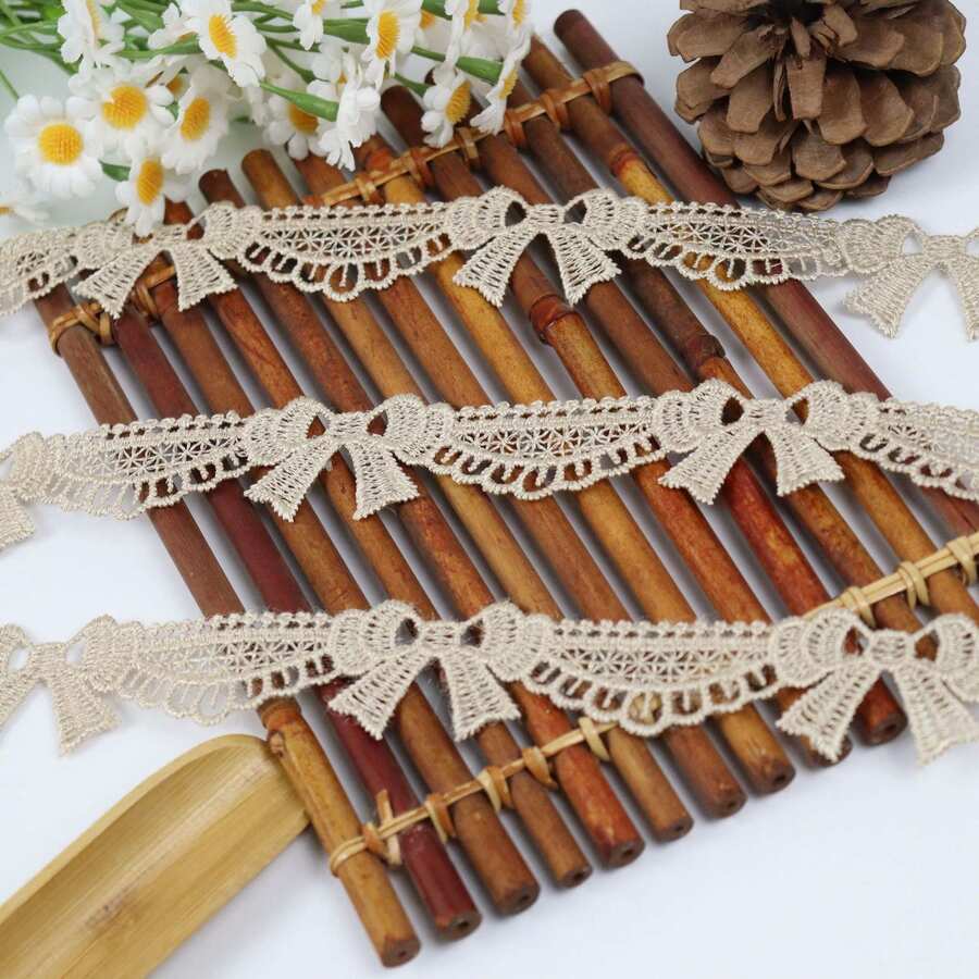 1 Yard Water-Soluble Lace Trim, 3CM Wide, Sofa Cover Table Runner Home Textile Fabric Accessory, DIY Clothing Accessory - Multicolor - View 1