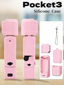 Osmo Pocket 3 Creator Combo Soft Silicone Protective Case, Lightweight Screen Protector, With Handle Cover, Silicone Base Stand Anti-Slip Stable Base, Also Compatible With Xtra Muse - Pink - View 5