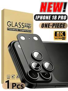 1-Pack [2026 New] 9H Tempered Glass Camera Lens Protector Compatible With Iphone 18 Pro Max/18 Pro/17 Pro Max/17 Pro/17/16 Pro Max/16 Pro/16 Plus/16/15 Pro Max/15 Pro/15 Plus/15/14 Pro Max/14 Pro/14 Plus/14/13 Pro Max/13 Pro/13/12 Pro Max/12 Pro/12/11 Pro Max/11 Pro/11, Black Alloy Frame, Full Coverage Waterproof Shockproof, Bubble Free, Includes Packaging - Black - View 1
