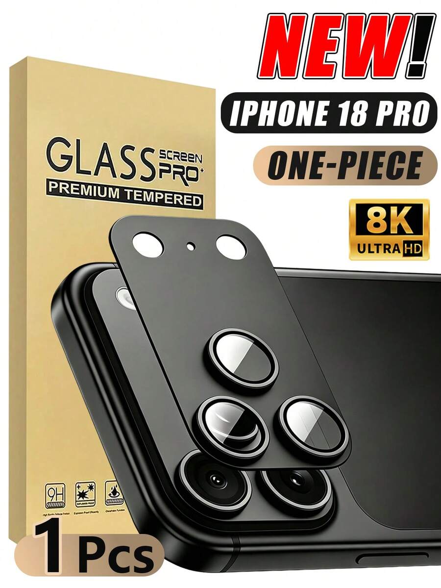 1-Pack [2026 New] 9H Tempered Glass Camera Lens Protector Compatible With Iphone 18 Pro Max/18 Pro/17 Pro Max/17 Pro/17/16 Pro Max/16 Pro/16 Plus/16/15 Pro Max/15 Pro/15 Plus/15/14 Pro Max/14 Pro/14 Plus/14/13 Pro Max/13 Pro/13/12 Pro Max/12 Pro/12/11 Pro Max/11 Pro/11, Black Alloy Frame, Full Coverage Waterproof Shockproof, Bubble Free, Includes Packaging - Black - View 1