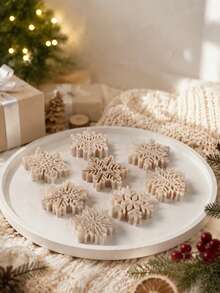 Resin Silicone Mold, 6-In-1 Christmas Snowflake Aromatherapy Candle Mold, Multiple Snowflake Element Design, DIY Creative Christmas Snowflake Plaster Mold, Home Decor/Gift Decoration Epoxy Resin Mold, Craft Casting Mold, Art Decoration Clay Plaster Mold - Snowflake Mold - View 5