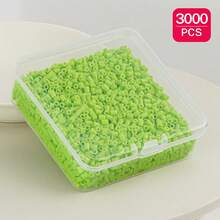 2.6mm Sundymot Fuse Beads, 3000PCS+ Green Series Independent Packaging, With Small Square Box Storage, Easy To Store, DIY Pendant Keychain, Jewelry Making Craft Material, Graduation Season Back To School, Christmas, Party Birthday Gift, Multi-Color 2.6mm Fuse Beads Bulk Refill Kit - 2.6mm Puzzle Beads - View 15