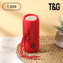 Speaker Bluetooth Portabel T&G227 Berbahan Kain, Subwoofer Nirkabel Tahan Air dengan Lampu Ambient RGB Berwarna-warni, Mendukung Kartu TF dan Pemutaran USB, Speaker Portabel Genggam untuk Bersepeda di Luar Ruangan, Berkemah, Pesta, Speaker Mini Komputer Desktop - View 13