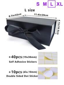 Foldable Thick Cardboard Gift Box, Rectangular, Magnetic Lid, With Ribbon, Suitable For Groomsmen Proposal, Wedding, Christmas, Halloween, Birthday Gift Packaging - Multicolor - View 36