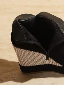 New Summer Wedge Fairy Sandals, Thick-Soled For Heightening And Slimming - Black - View 6