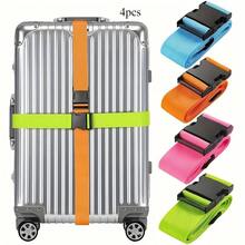 4pcs Adjustable Luggage Straps With Quick Release Buckle, Polypropylene Travel Bag Straps, TSA Approved, Snap Closure, Dry Clean, Basic Vacation Style, Anti-Theft Identification - one-size - View 18