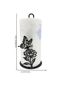 This Kitchen Paper Towel Holder Features Butterfly And Floral Patterns, Combining Elegant Design With Practical Functionality To Add A Stylish Touch To Your Kitchen - Multicolor - View 5