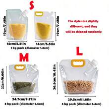16/10/5/1pcs Large Capacity Airtight Moisture-Proof Storage Bags, Grain & Bean Storage Bags, Beer Bags, Practical Kitchen Storage Items, Kitchen Essentials, Kitchen Utensils, Kitchen Supplies, Kitchen Accessories & Kitchen Gadgets, Suitable For Kitchen Organization & Storage, Also Supports Travel Use, As Food Storage Cabinet Accessories, Can Be Used As Holiday Gifts, Gifts For Men, Combining Autumn Home Decor, Kitchen Decor & Accessory Attributes - Multicolor - View 7