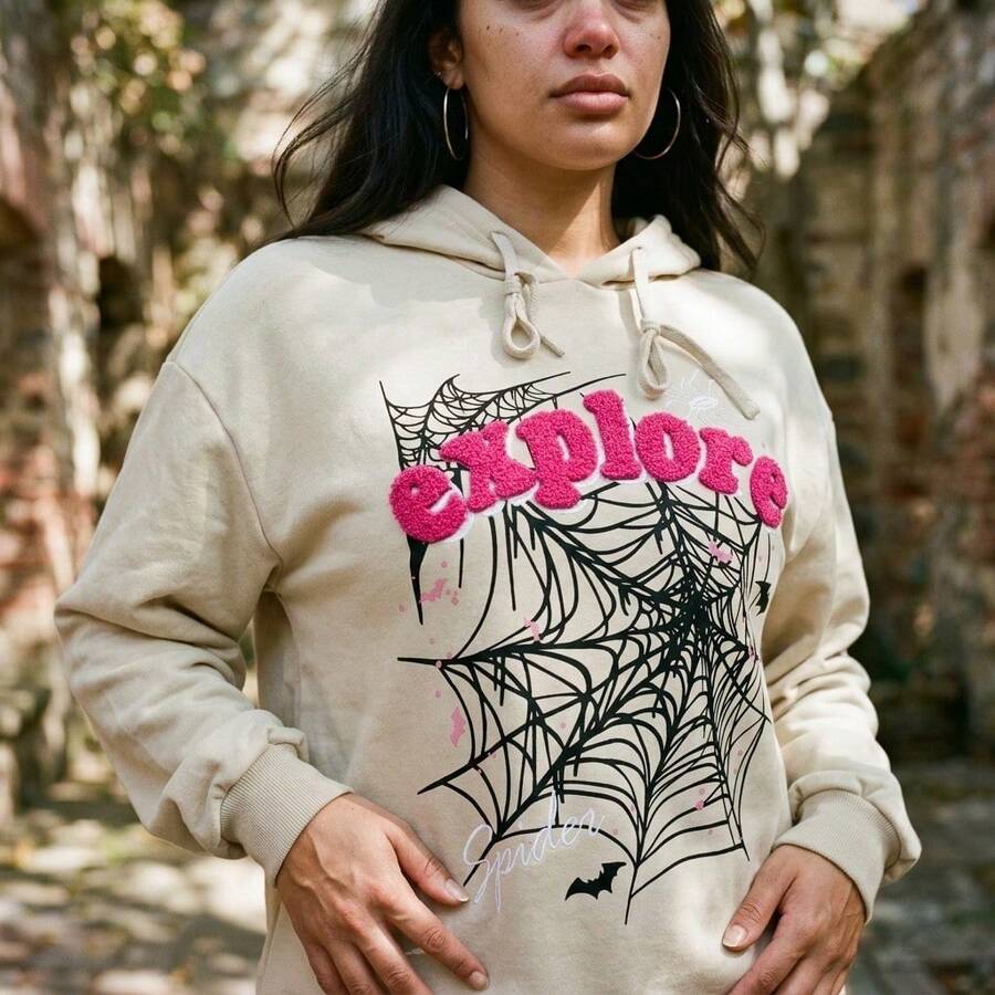 Women Sweatshirts & Hoodies - 卡其色 - 查看 1