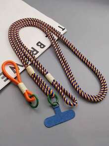 1pc Outdoor Phone Lanyard, Adjustable & Detachable, Long & Short Dual-Use Phone Wrist Strap, Universal Short Phone Lanyard, Suitable For Outdoor Phone Carrying & Decoration - Multicolor - View 2