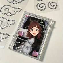 5/3/1pc Korean Silver Wing Rhinestone Stickers - Self-Adhesive Dreamy Cartoon Design, Shiny Wings And Hearts, Rectangular Plastic Decals, Suitable For Scrapbooking, Journals, Planners, Handmade Crafts - Durable Shiny Surface, Single-Use Decorative Stickers - Wings - View 5