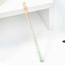 1pc/4pcs Gradient Transparent Acrylic Triangle Ruler, 15cm Colorful Straight Ruler, Suitable For School Drawing, Learning, Office, Back To School, Painting - Multicolor - View 10
